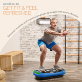 Lifepro Rumblex 4D Curved Vibration Plate Exercise Machine — Triple Motor, 7 Modes & 60 Speeds Vibrating Platform Machine — Full Body Vibration Plate for Lymphatic Drainage & at Home Workout