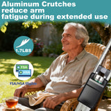 Aluminum Crutches for Kids & Adults, Lightweight Adjustable Crutches for Walking with Comfortable Underarm Pad and Hand Grip & Crutch Bag, 300 LB Weight Capacity, Fitting 4'5"-5'10", 1 Pair