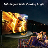 Portable Projector Screen with Stand Outdoor: Camping Projection Screen 80 inch 4K Movie Screen AODIOU