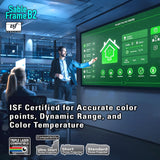 Elite Screens 120" Fixed Frame Projector Screen 16:9, 4K/8K UHD CineWhite UHD-B, ISF Certified, UST/Short/Standard Compatible, SB120WH2