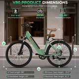 Movcan V80 Electric Bike, 1000W Motor 28MPH Ebike, 48V 13Ah Removeable Battery, 26'' City Cruiser Adult Electric Bicycles up to 70 Miles, 7-Speed Dual Disc Brake, Mountain E Bike for Commuting