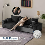 Living&Giving 113" 3-Seater Boneless Couch Sectional Couch for Living Room