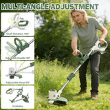 Cordless Weed String-Trimmers/Lawn Mower, 21V 3-in-1 with 8 Replace Auto Line Feed, Electric Grass Trimmer for Garden, Lawn, 120 Mins of Non-Stop