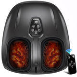 Musugy Shiatsu Foot Massager with Heat : 2026 Upgraded Deep Kneading Foot Massager Machine with Vibration & Compression for Plantar Fasciitis & Neuropathy - Relax for Office Home Use, Black