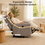 LuvnVirtue Power Recliner Chair, Wall Hugger for Living Room, RVs (Grey)