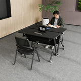 Conference Table, Round | Rectangular Training Table, Mobile Modular Meeting Room Table with Locking Wheels