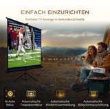 Smart Projector with WiFi and Bluetooth, Netflix-Officially-Licensed, Auto Focus & Keystone, White Aurzen