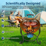 Portable Charcoal Grill with Built-In Thermometer, Adjustable Air Vent & Easy Cleanup, Portable BBQ Grill for Camping, Tailgating, Picnics and Small Backyard Cookouts, Easy-to-Carry Outdoor Grill