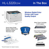 Wireless Compact Digital Color Printer with Laser Quality Output, Duplex Brother