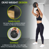 ProsourceFit Slam Medicine Balls 5, 10, 15, 20, 25, 30, 50lbs Smooth and Tread Textured Grip Dead Weight Balls for Strength and Conditioning Exercises, Cardio and Core Workouts ProsourceFit