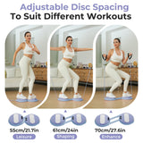 Waist Twisting Machine Exercise - Ab Twister Board MAX 300LBS | Intelligent Counting Lap & Calorie & Time, with 2 Resistance Bands | 3 Adjustable Distances