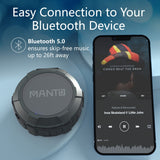 MANTO Bluetooth Speaker IPX5 Waterproof Portable Shower Speaker, 12H Battery, Bluetooth & Micro SD Playback (Up to 32GB, Card Not Included), Compact Design for Travel, Camping, Hiking, and Home