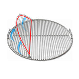 SnS Grills EasySpin Charcoal Grill Cooking Grate, 304 Stainless Steel, Large Hinged Opening, Perfect for 2-Zone Cooking, Replacement Grate Compatible with Weber & Other Grills - Fits 22” Kettles