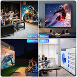 100" Portable Tab-Tension Matte White Manual Pull Up Projector Screen,178°Viewing Angle Movie Screen,Outdoor Projector Screen Wrinkle-Free Design for Backyard Movie