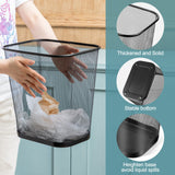 Nuanchu 1 Pcs Black Mesh Trash Cans Bulk, 4 Gallon Metal Wastebaskets