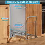 Pull Out Trash Can Under Cabinet with Soft-Close Slides，Heavy Duty Slide Out Under Sink Garbage Can (Not Included Trash Can)