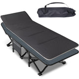 Mopaicot Camping Cot for Adults, Folding Bed with Comfortable Cushion, Tent Portable Sleeping Bed with Carry Bag for Camp, Office Use, Outdoor, Traveling Supports 450 lbs