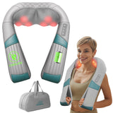 Snailax Cordless Neck Massager with Heat, Shiatsu Neck Back Massager for Pain Relief Deep Tissue, Rechargeable 4D Knead Shoulder Massager Pillow, with Portable Carry Bag, Gifts for Mom, Dad