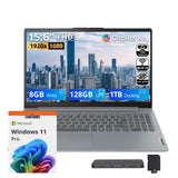 Lenovo IdeaPad Slim 3i 15.6" FHD Laptop, Intel Core 3 N355,8GB LPDDR5 RAM, 1.12TB Storage(128GB UFS+1TB Docking Station Set), Intel Graphics, Wi-Fi 6, Camera Privacy Shutter, Win 11 Pro, Arctic Grey
