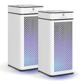 Medify MA-40 UV Light Air Purifier with True HEPA H14 Filter | 1,793 ft² Coverage in 1hr for Wildfires Smoke, Odors, Pollen, Pets | Quiet 99.9% Removal to 0.1 Microns | White, 2-Pack