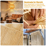 Sinvic Boho Plug in Pendant Light Dimmable Switch, Wicker Hangings Lights with Plug in Cord 14.7ft Hemp Rope, Rattan Lampshade Hanging Pendant Light, Jute Hanging Lamp for Kitchen Dining Room Bedroom
