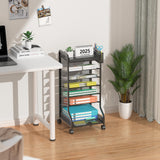 samstar Rolling File Cart,Under Desk Organizer, File Organizer beside Desk, Binder Paper Letter Storage with Wheels