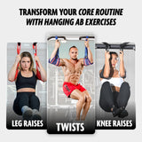 DMoose Fitness Hanging Ab Straps for Pull Up Bar & Core Strength Training - Thick Padded Arm Strap for Ab Swing with 2 Rust-Resistant Carabiners - Pull Up Straps for Abs Workout at Home and Gym (Pair) DMoose Fitness