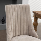 MOOLSUN Velvet Dining Chairs Set of 4, High Back Side Chairs, Modern Padded High-End Tufted Upholstered Chairs with Button-Tufted Back & Rear Pull Tabs, Solid Wood Legs E-Wine Red(Solid Wood Legs)
