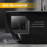 59 Inch Freestanding Bathtub, Acrylic Deep Soaking Tub, Chrome Overflow and Drain, Non-Slip Standalone Bath Tub for Bathroom, cUPC Certified, Ergonomic Modern Bath for Bathrooms