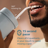 Philips Sonicare Compact Flosser 1000, Portable Water Flosser with 3 Flossing Modes, IPX7 Waterproof Oral Irrigator, Travel Friendly, Blue, Model HX3333/24