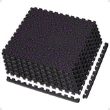 AIRHOP 0.56in Thick 24 Sq Ft Exercise Equipment Mats, 6 Tiles Upgraded Rubber Top with High Density EVA Foam, Large Interlocking Puzzle Gym Flooring for Home Gym, Heavy Weight Workout, 24 x 24in