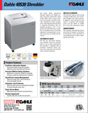 Dahle 40530 Paper Shredder, Micro Cut, P-6 Security, German Engineered, Jam Protection, Automatic Oiler, SmartPower, 10 Sheet Max, 38 Gal Bin