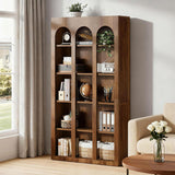 Tribesigns 5-Tier Arched Bookshelf, 70.87-Inch Mid Century Modern Bookcase
