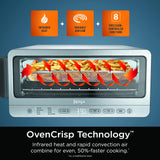 Ninja Air Fryer Toaster Oven Combo | 8-in-1 Functionality | Flip Up & Away for Storage Space | Air Fry Basket, Sheet Pan, Wire Rack & Removable Crumb Tray |1800 Watt | Stainless Steel | SP151
