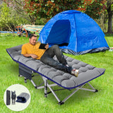 ABORON Camping Cot for Adults, Folding Sleeping Cot with Mattress, 500 lb Capacity Heavy Duty Outdoor Folding Sleeping Bed, Portable Cot Bed for Camping, Indoor Guest Use, Home & Travel