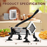 BIEAMA Commercial French Fry Cutter, Potato Cutter with 1/4", 3/8", 1/2" Stainless Steel Blades, French Fries Cutter for Carrots