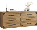 SICOTAS Oversized Nightstands Set of 2 with 3 Storage Drawers