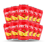 PERFY Caffeine Free Fruit Punch Soda | Made With Real Fruit Juice – Low Sugar Nootropic Drink with L-Theanine + Ashwagandha | Calming Adaptogen Mocktail | Keto + GLP-1 Friendly | Sweetened with Stevia & Monk Fruit | (12-Pack Healthy Functional Soda Altern