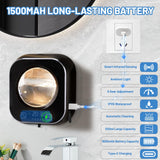 Automatic Soap Dispenser, 320ML Touchless Smart Hand Soap Dispenser, 5 Adjustable Soap Levels, Rechargeable Wall Mounted Electric Foam Soap Dispenser for Bathroom Kitchen Office (Black)