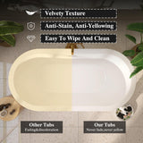 Adecab 61" Freestanding Bathtubs, Acrylic Soaking Tubs for Adult, Integrated Overflow and Drain, cUPC Certified, Glossy White