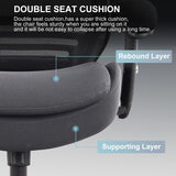WITTLONG 400lbs Ergonomic Office Chair with Double Seat Cushion and Soft Armrests for Executive Computer Desk with Built-in Lumbar Support (Black)