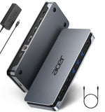 Acer 13-in-1 Laptop Docking Station, USB-C 3 Display Docking (2 HDMI+1 DP)