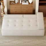 NessCarsti 79”Compact Sofa - Modern Fabric Dual-Seat Convertible Sofa Bed