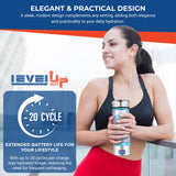 LevelUpWay Hydrogen Water Bottle - Advanced SPE/PEM Technology, Premium Borosilicate Glass, Made for Daily Hydration
