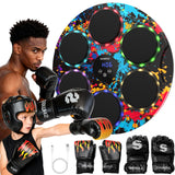 Music Boxing Machine with Boxing Gloves - Wall Mounted Punching Machine for Adults & Kids, 9-Speed Punch Game, Wall Boxing Punching Pad, Upgrade Gifts for Boys Age 6+ (Graffiti)