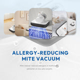 Candy Mattress Vacuum Cleaner UV Sanitizing with HEPA Filter,350W Anti-Allergen for Bed,Carpet,Couch,Dust & Pet Hair, 0.4L Dust Cup with Washable Fliter, Auto UV Shutoff & Overheat Protection