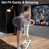Stair Stepper for Home-Upgrade Vertical Climber Workout Machine for Full-Body Exercise Climber Fitness Equipment with Stable Frame Adjustable Handlebar-Pink