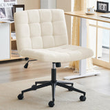 Furnimart Swivel Criss Cross Legged Chair with Wheels for Home Office
