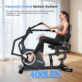 Recumbent Exercise Bike, Recumbent Stationary Bike for Home, Recumbent Bike with 400LB Weight Capacity Whisper-Quiet 16 Levels Magnetic Resistance