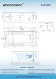 WOODBRIDGE 60" Acrylic Rectangular Alcove Soaking Bathtub in White with Right Drain, Chrome Pop-Up Drain Included BA6030R